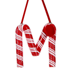 Candy Cane Letter M Hanging
