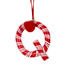 Load image into Gallery viewer, Candy Cane Letter Q Hanging
