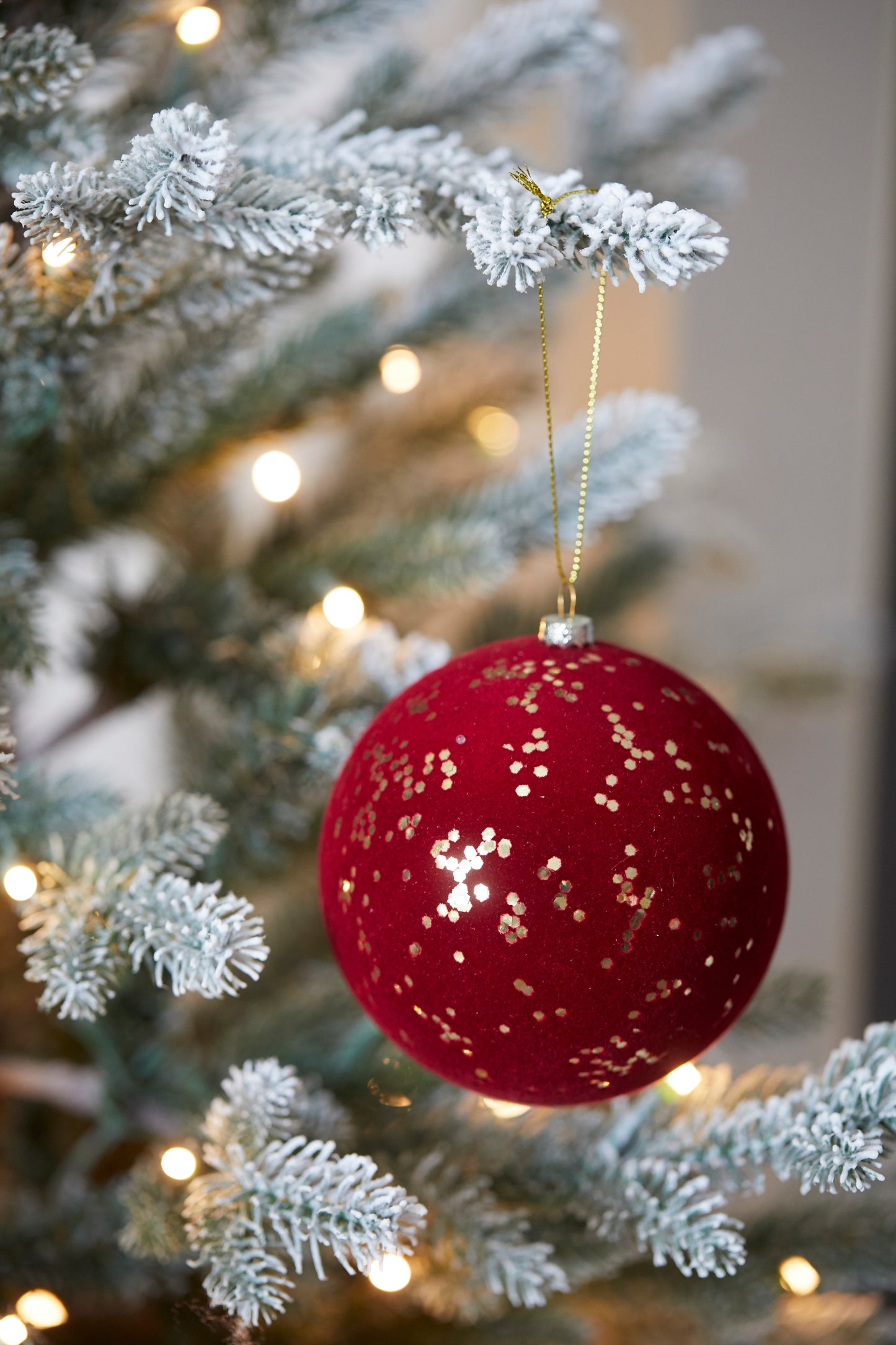 Red Velvet Speckle Bauble