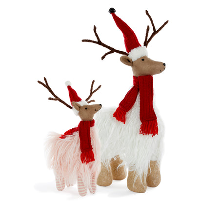 Rufus Reindeer With Scarf White