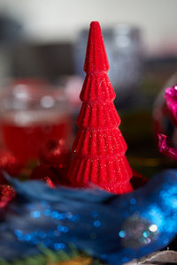 Red Velvet Layered Table Top Tree