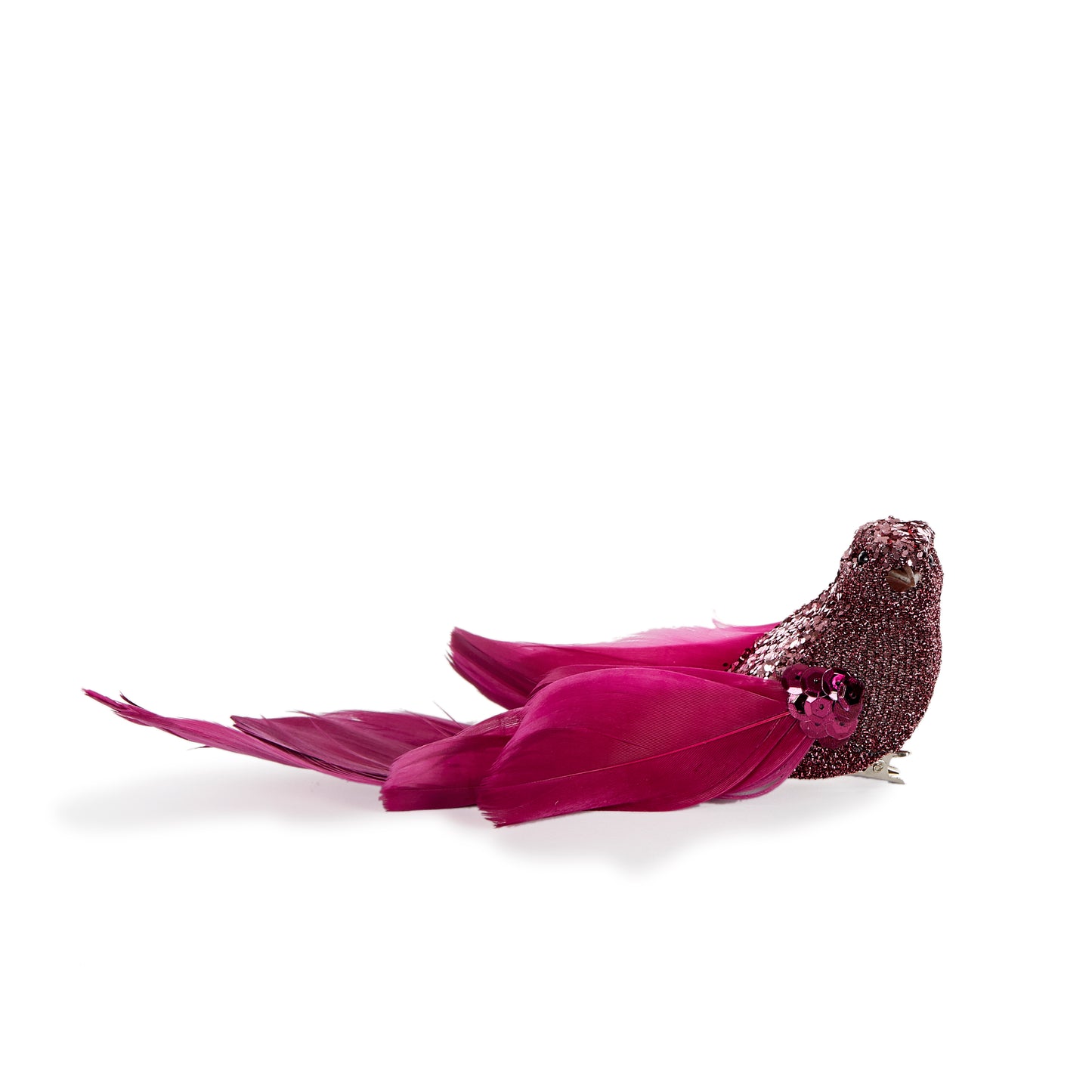 Magenta Feather Clip Bird