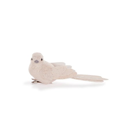 Cream Fabric Clip Bird