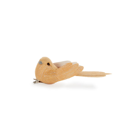 Mustard Fabric Clip Bird