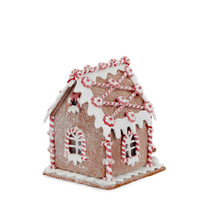 Led Gingerbread House With Santa