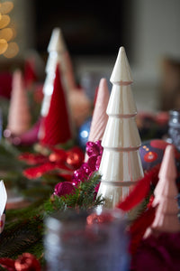 Pink Velvet Layered Table Top Tree
