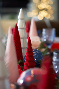 Red Velvet Layered Table Top Tree