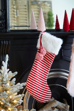 Load image into Gallery viewer, Red Christmas Stocking With Stripes
