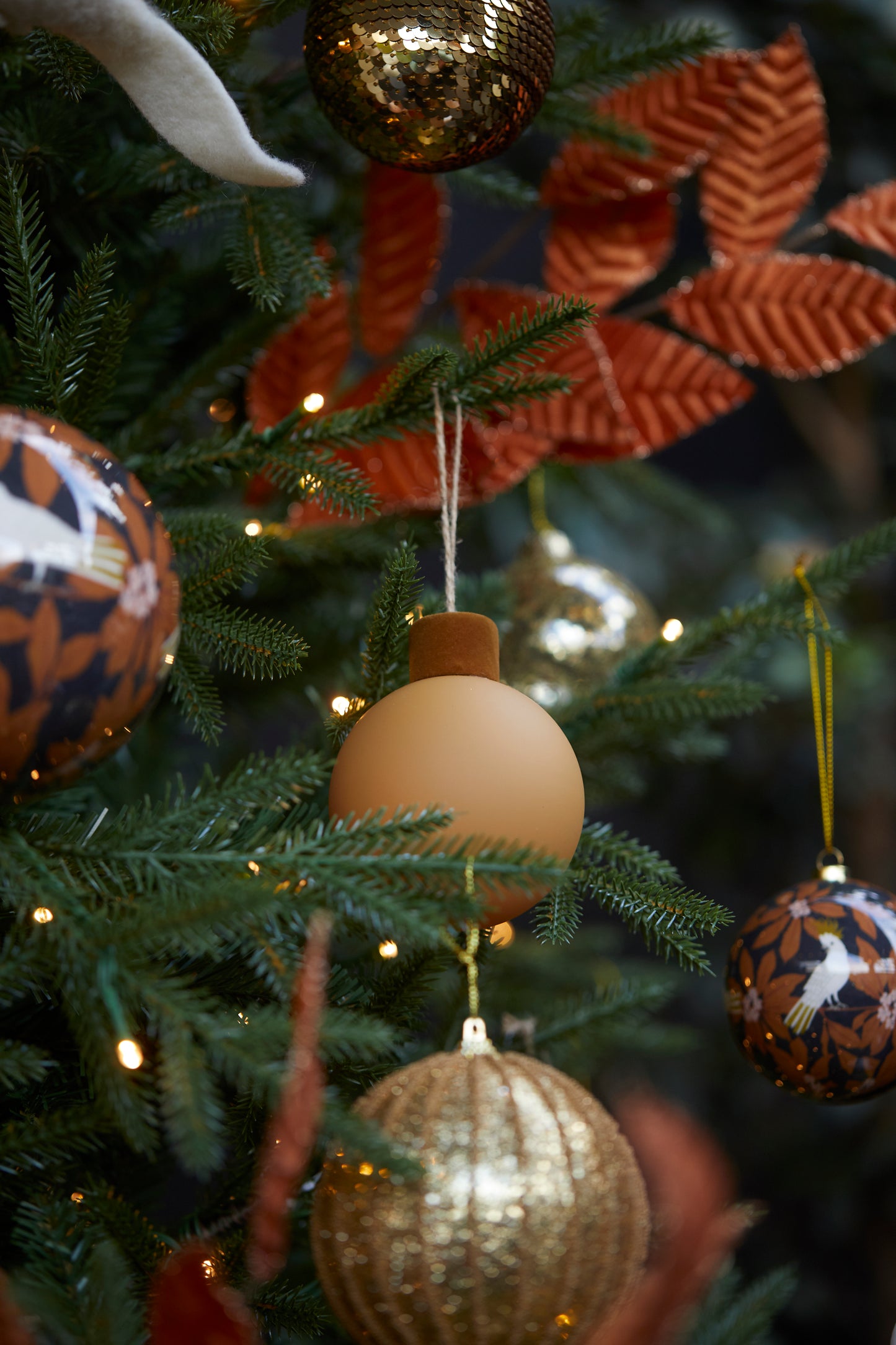 Caramel Velvet Topped Bauble