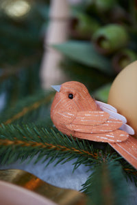 Terracotta Fabric Clip Bird