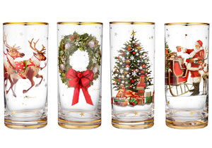 "MAGIC OF CHRISTMAS" - 4PK GLASS TUMBLERS