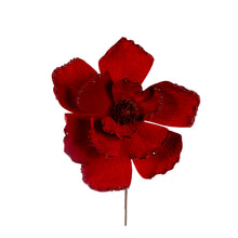 Load image into Gallery viewer, Red Poppy Flower Pick Large
