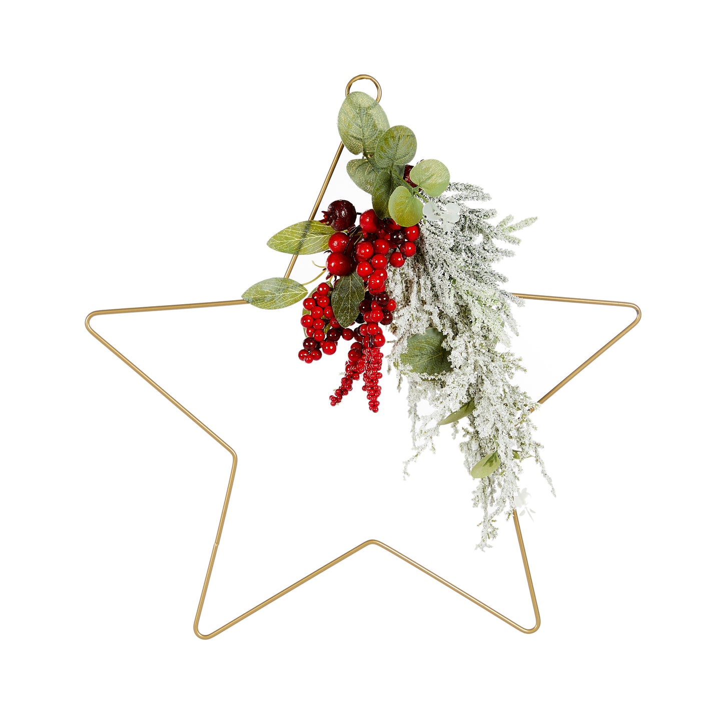 40Cm Winter Berry Star