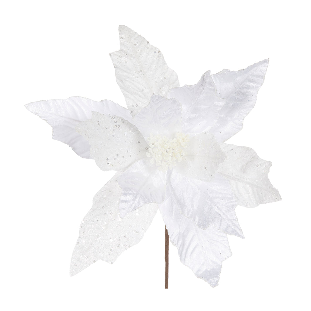 White Beaded Poinsettia