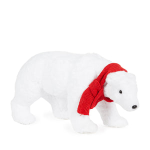 60 Cm Penelope Polar Bear With Red Scarf