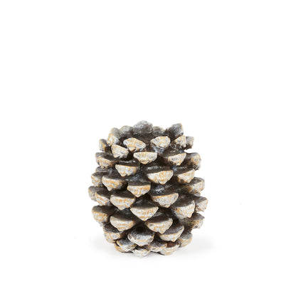 Small Resin Pinecone Candle Holder Natural