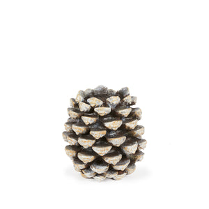 Small Resin Pincone Candle Holder Natural