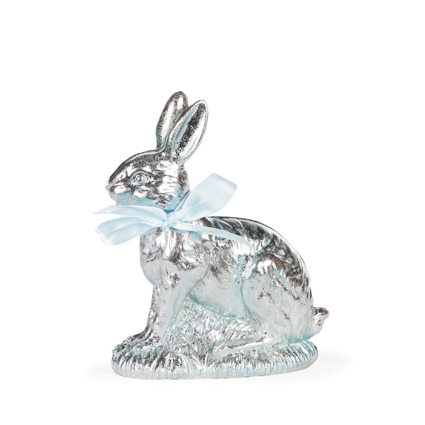 METALIC BLUE SITTING BUNNY