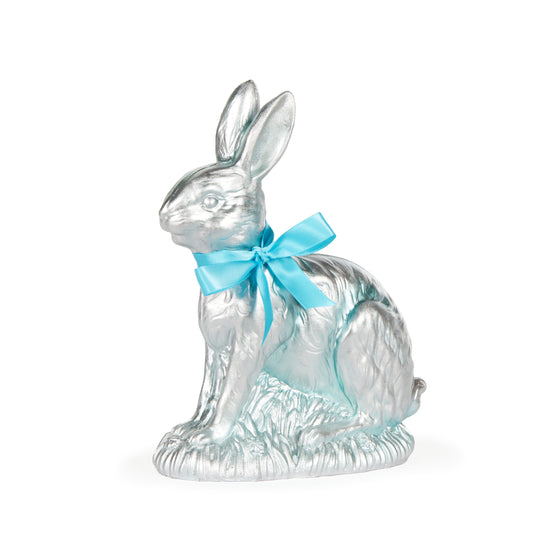 Metalic Blue Sitting Bunny Large