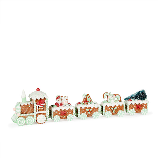 Mint Gingerbread Train With 4 Carriages