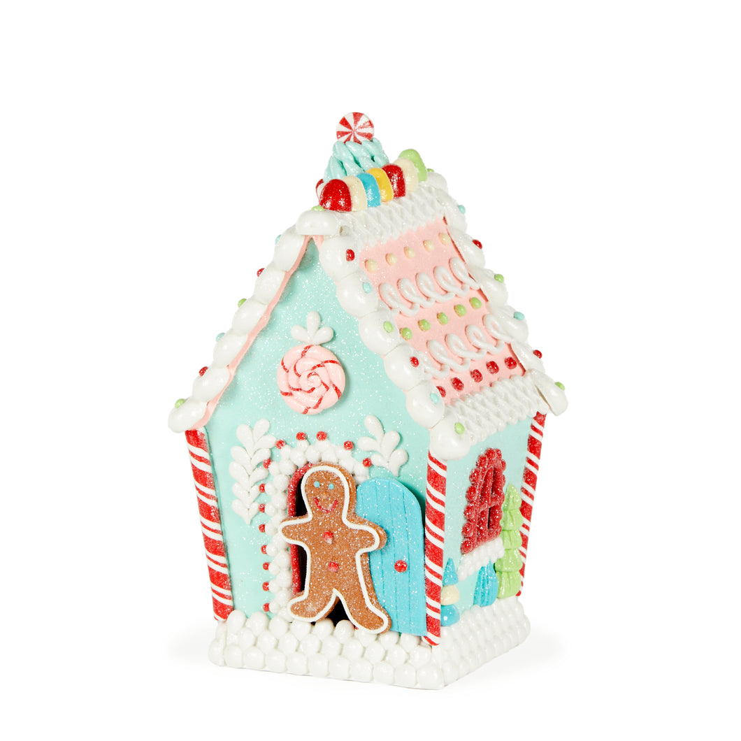 Led Candy House With Gingerbread Man