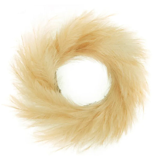 FAUX PAMPAS WREATH NATURAL