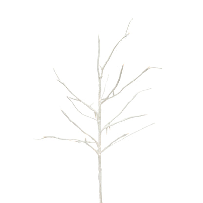 80cm LED White Glitter Branch Spray