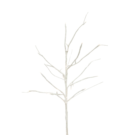 80 Cm Led White Glitter Branch Spray