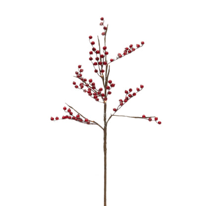 80cm LED Red Berry Branch Spray