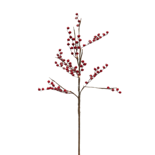 80 Cm Led Red Berry Branch Spray