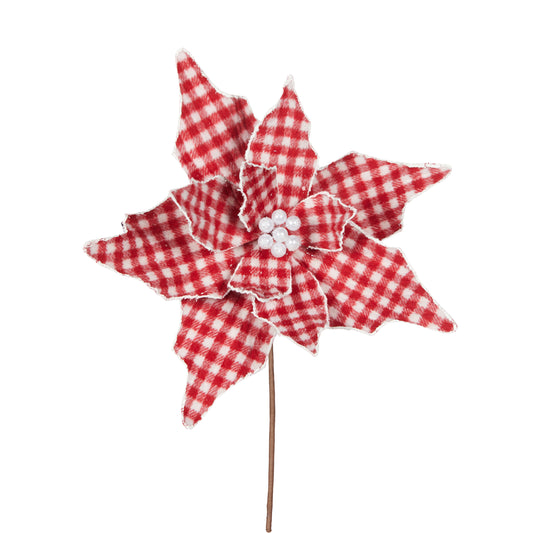 Red White Chequered Flower