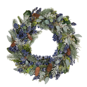 Snowy Blueberry Wreath