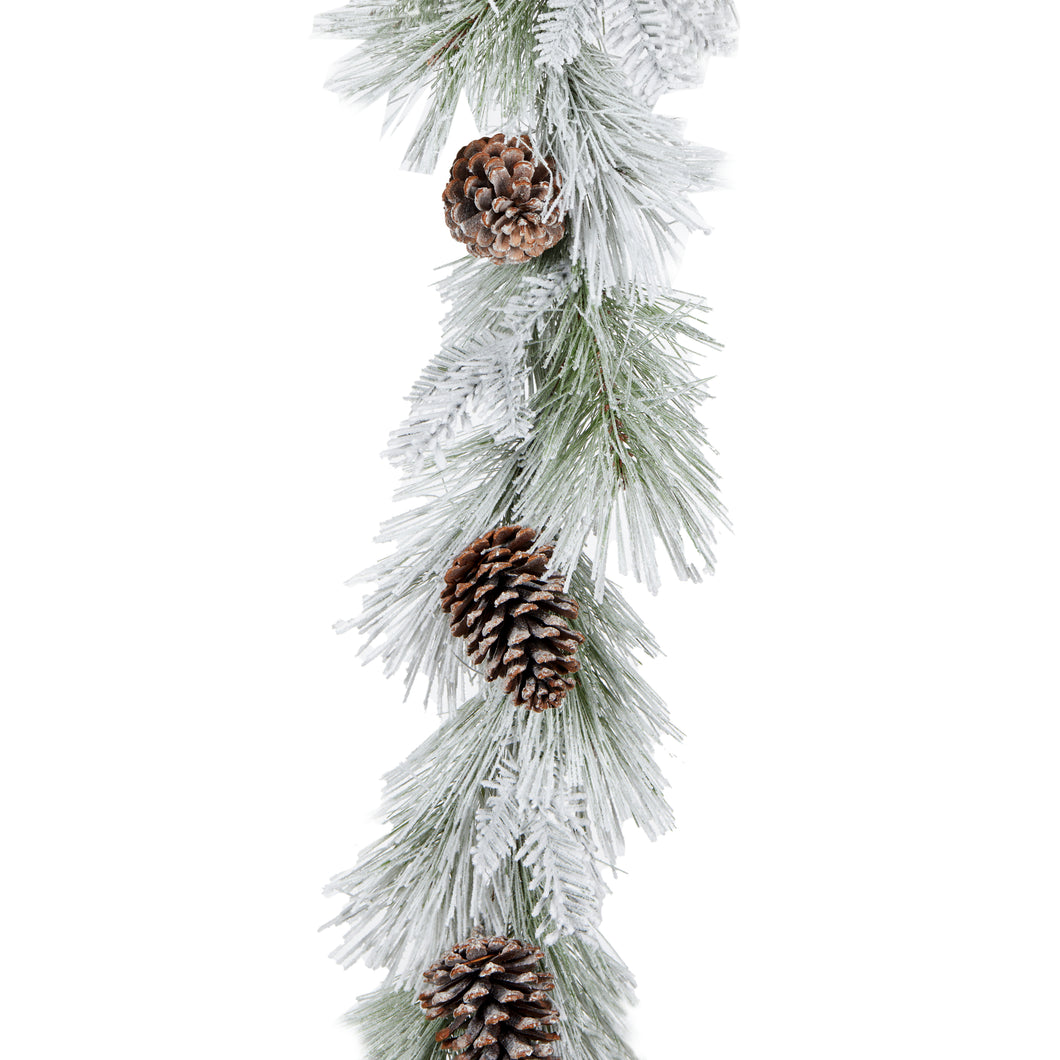 Luxe Snowy Pinecone Garland