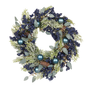 Metallic Blueberry And Eucalyptus Wreath