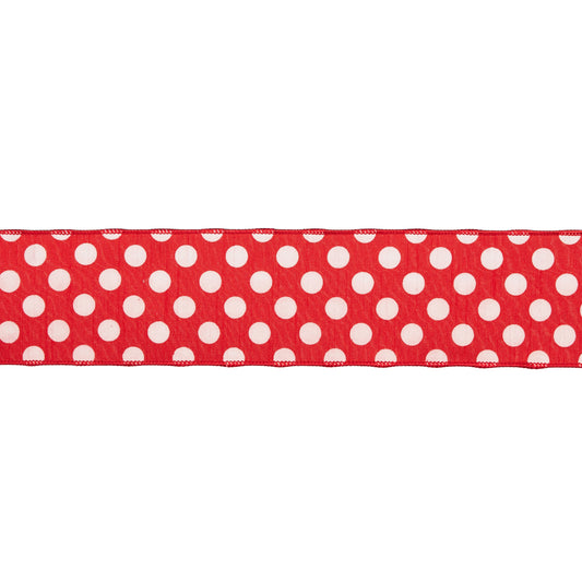 Red White Polka Dot Ribbon