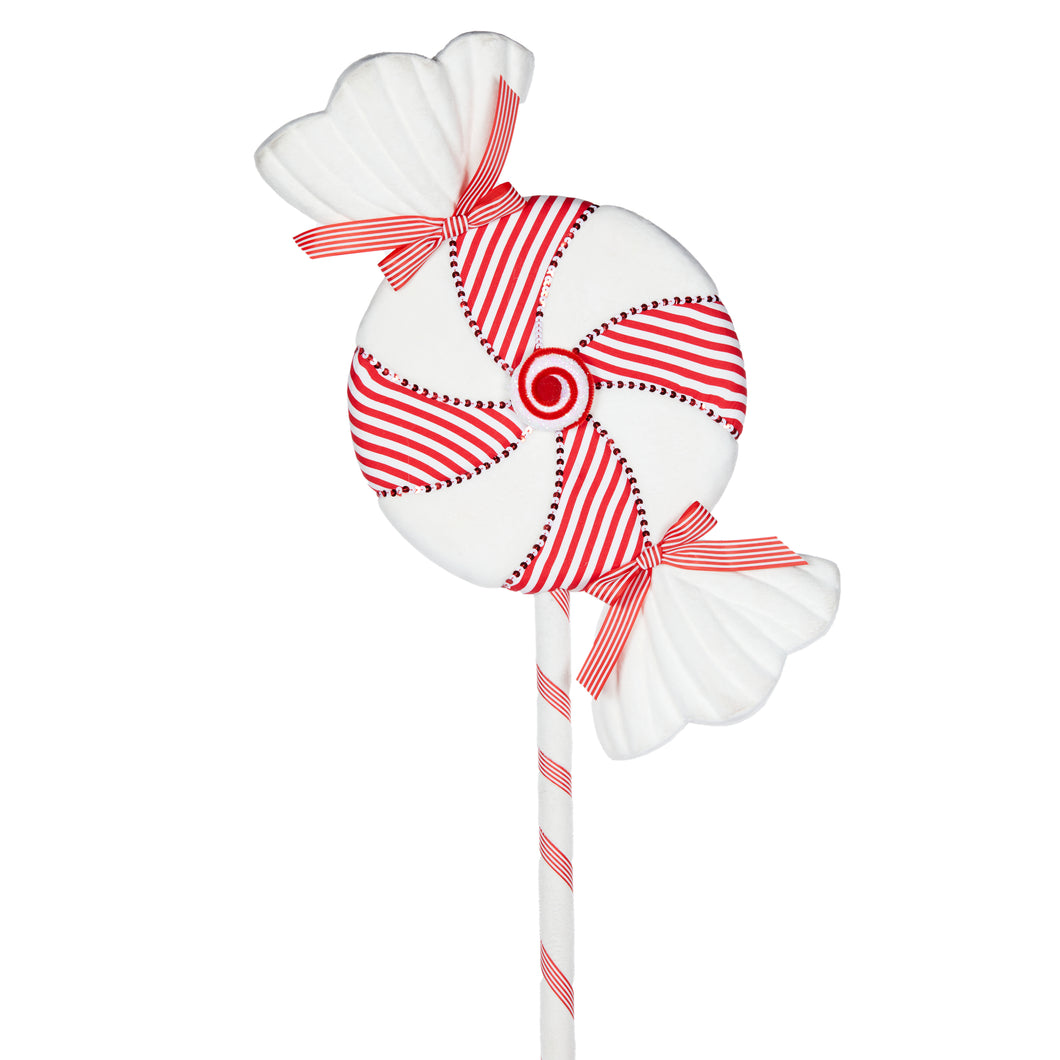 White Red Wrapped Lolly Pick