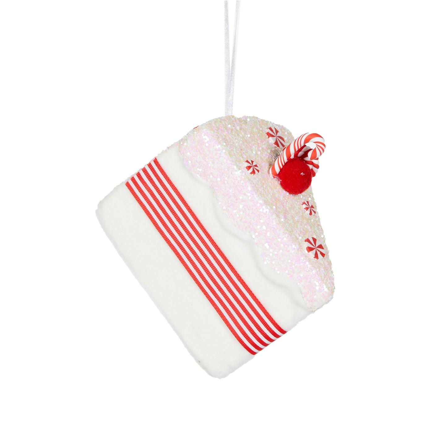 White Peppermint Cake Slice Hanging