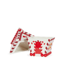 Load image into Gallery viewer, Peppermint Candy House Cookie Jar
