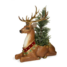 Load image into Gallery viewer, Elaborate Sitting Reindeer Tree Pot
