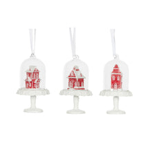 Load image into Gallery viewer, Red Gingerbread Cloches Set/3
