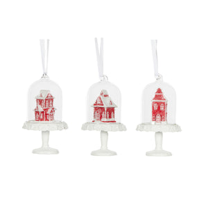 Red Gingerbread Cloches Set/3