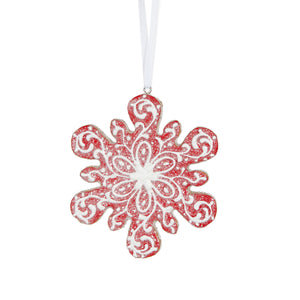 Red Gingerbread Cookie Ornaments Set/3
