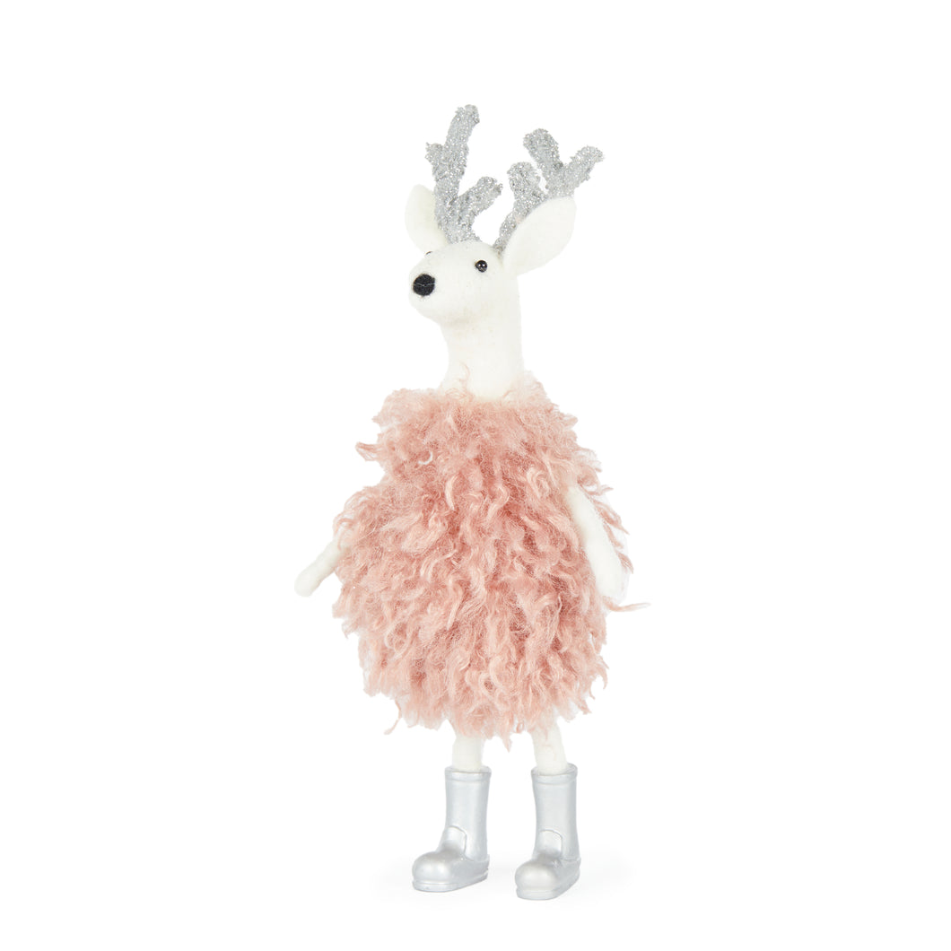 Perfect Pink Reindeer In Gumboots