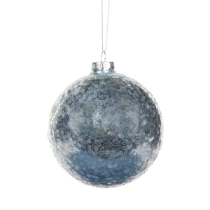 Snowy Blue Icycle Bauble