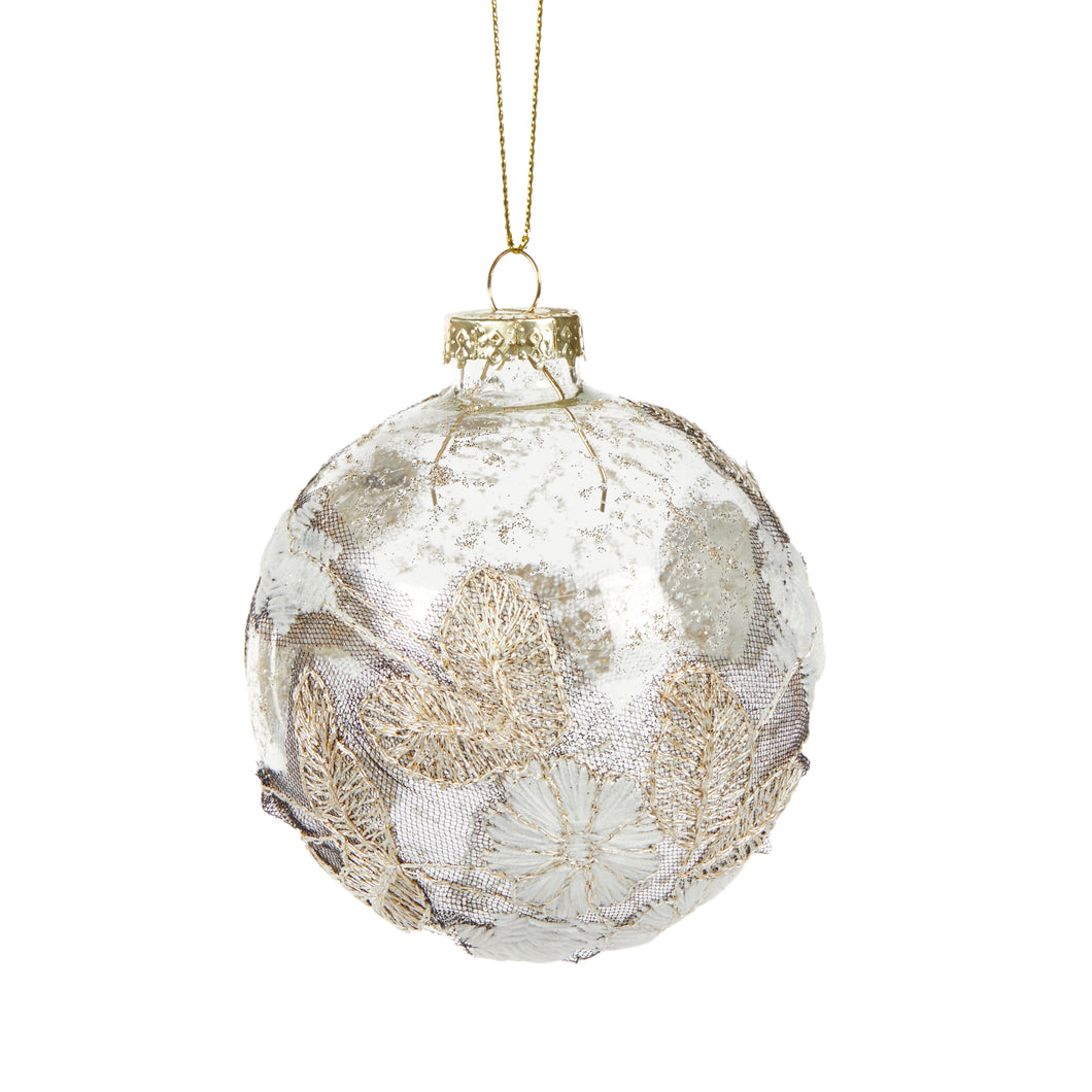 Smokey Floral Bauble