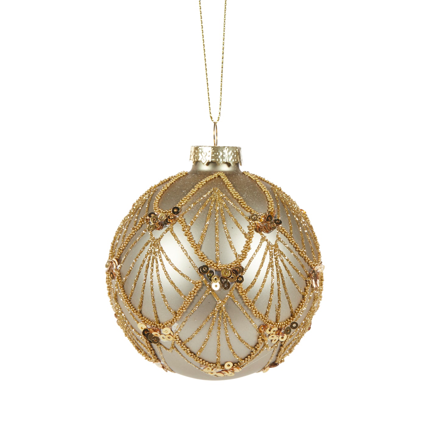 Smokey Gold Deco Bauble