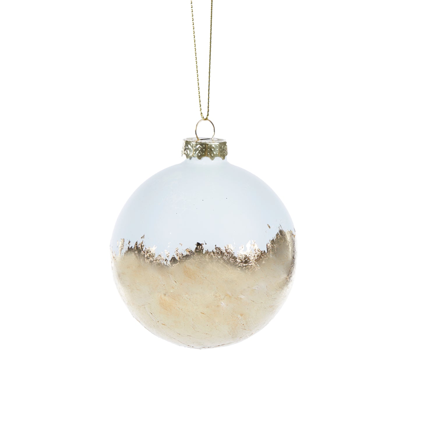 Gold Leaf Bauble Hanging