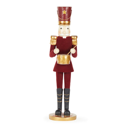 47cm Burgundy Velvet Drummer Boy