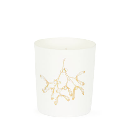Porcelain Candle With Mistletoe