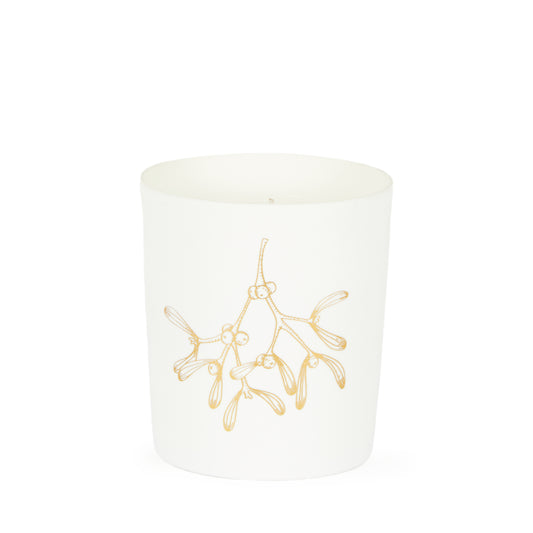 Porcelain Candle With Mistletoe